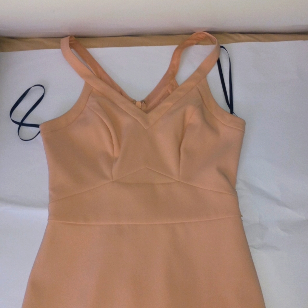 Bebe, Evening Dress, Peachy Pink/ Cream, Size S
